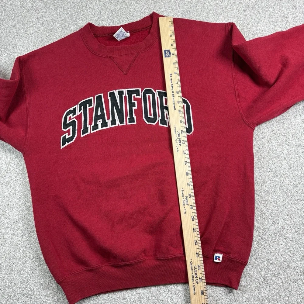 VINTAGE Stanford Cardinal Sweatshirt Mens Med Russell Athletic Crewneck Sewn 90s